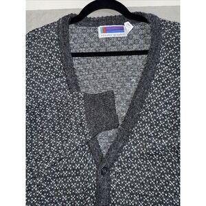 VTG Sweater Cardigan Grandpacore Kurt Cobain Casual Rockabilly Grunge Sz L Large